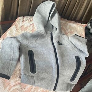 Nike Kids Light Gray Zip-Up Hoodie